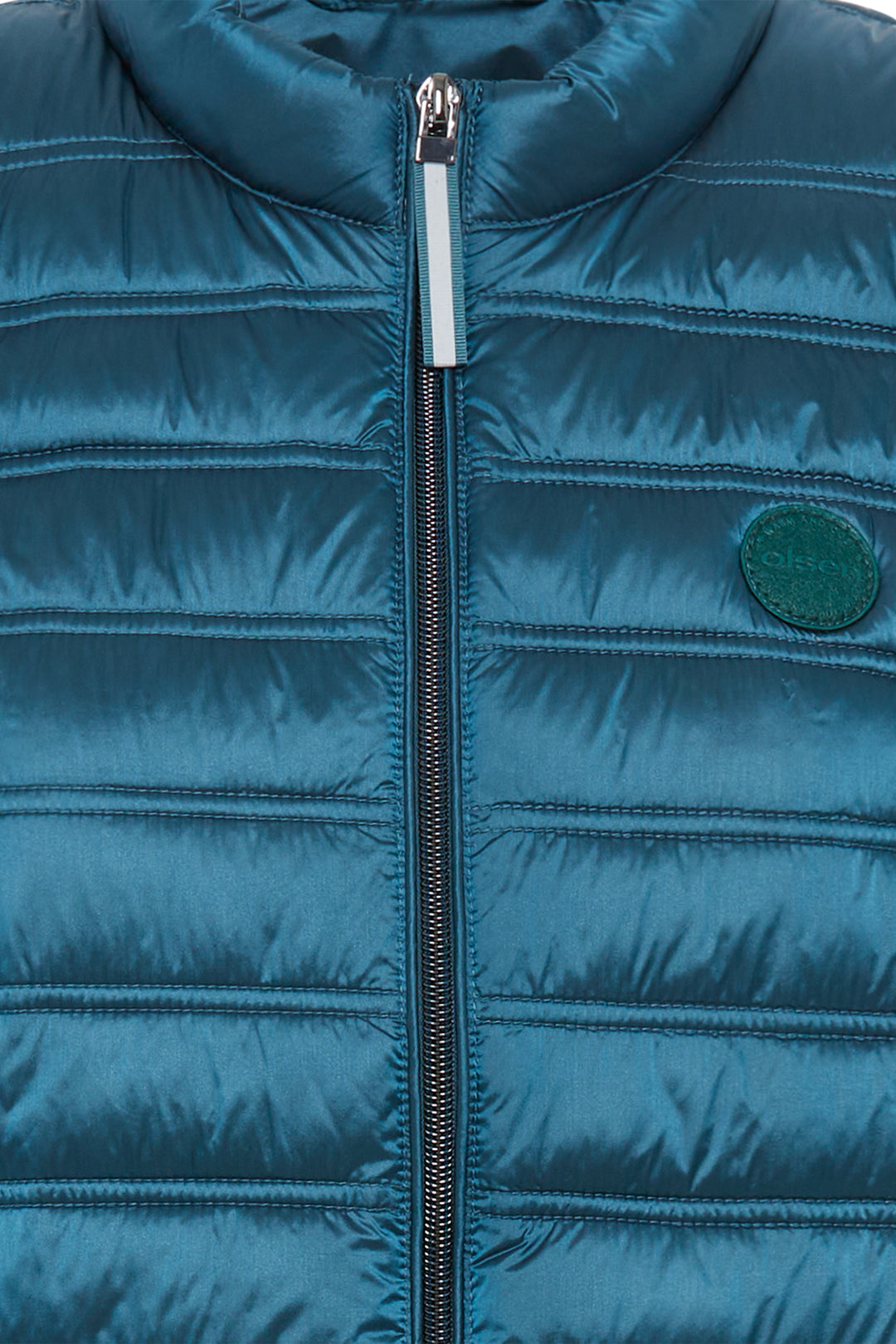 Olsen Midnight Teal Quilted Gilet 15101432 40294 - Experience Boutique