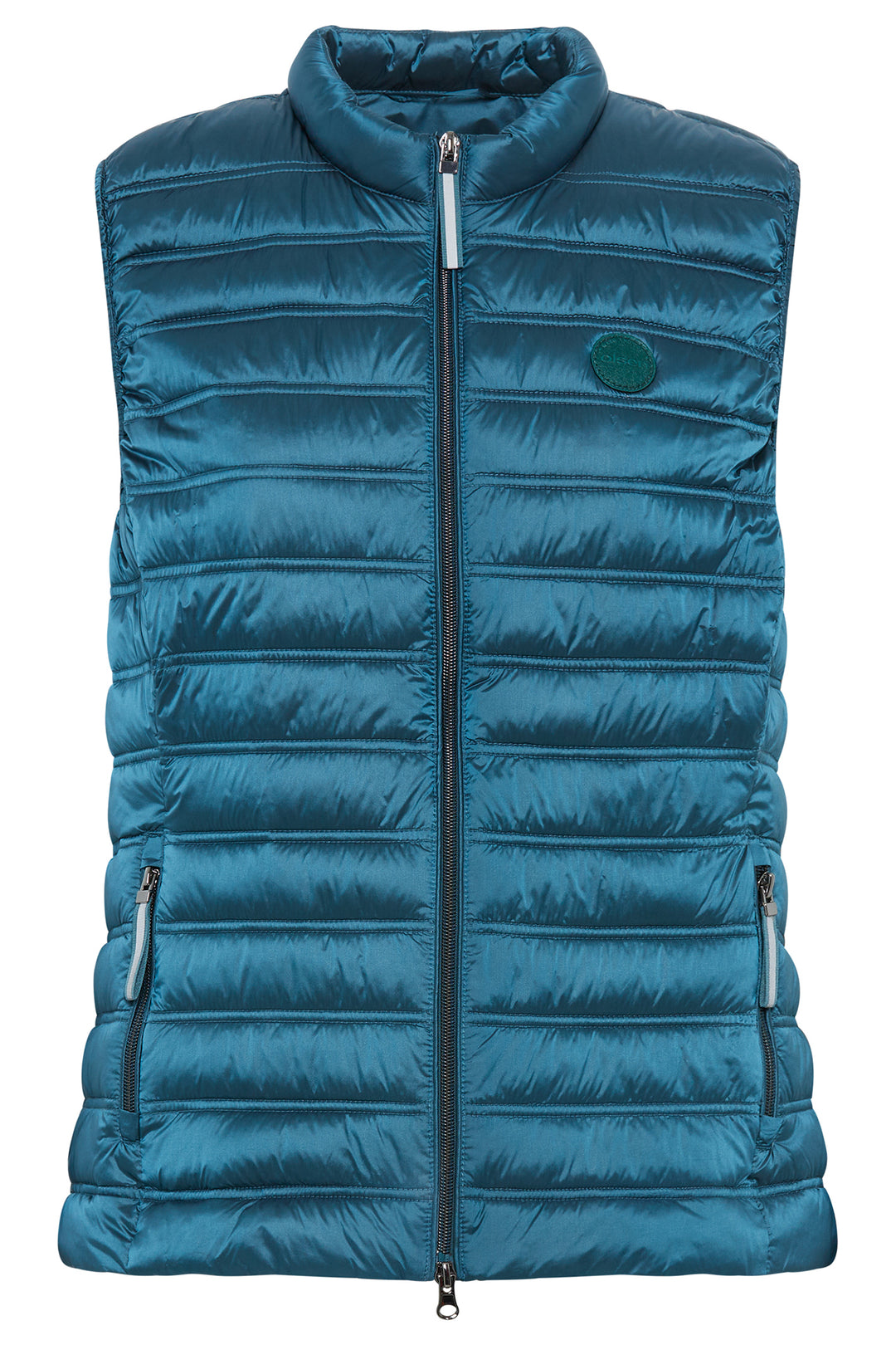 Olsen Midnight Teal Quilted Gilet 15101432 40294 - Experience Boutique
