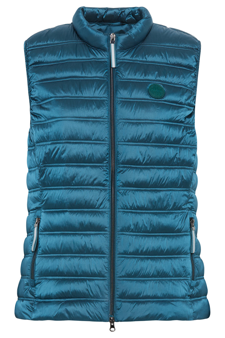 Olsen Midnight Teal Quilted Gilet 15101432 40294 - Experience Boutique