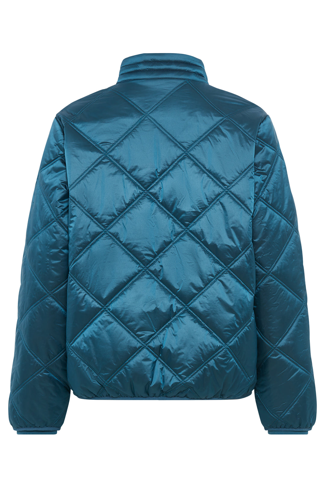 Olsen Midnight Teal Quilted Short Jacket Coat 15101433 40294 - Experience Boutique