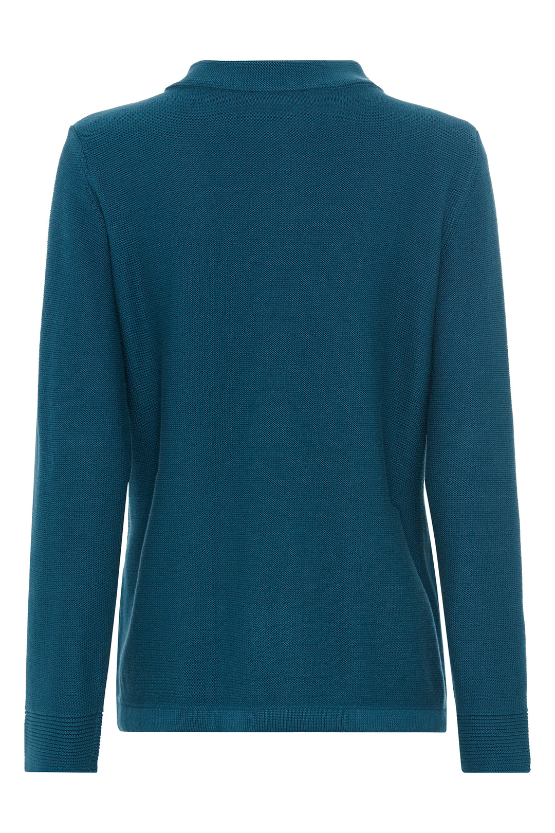 Olsen Midnight Teal Zip Front Knitted Cardigan 11000601 40294 - Experience Boutique