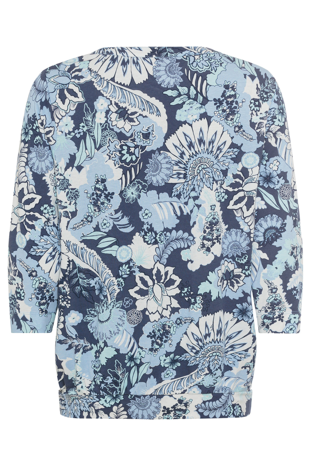 Olsen Top Coast Vibes Ink Blue Floral Print 11104984 40173 - Experience Boutique