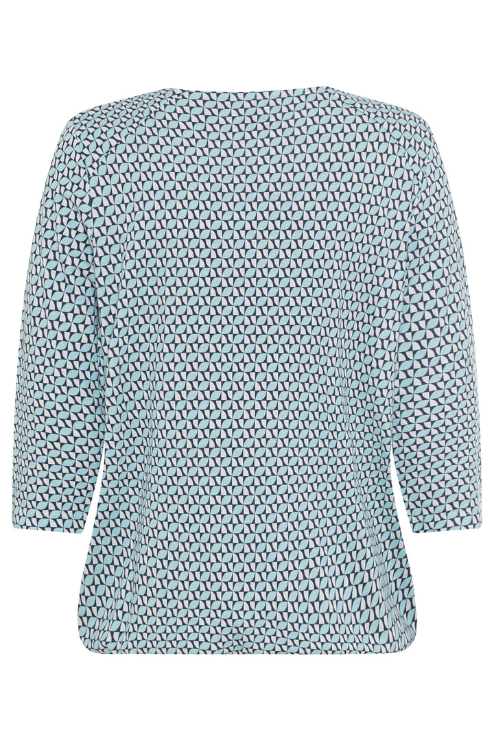Olsen Top Coast Vibes Pastel Mint Print 11100624 50205 - Experience Boutique