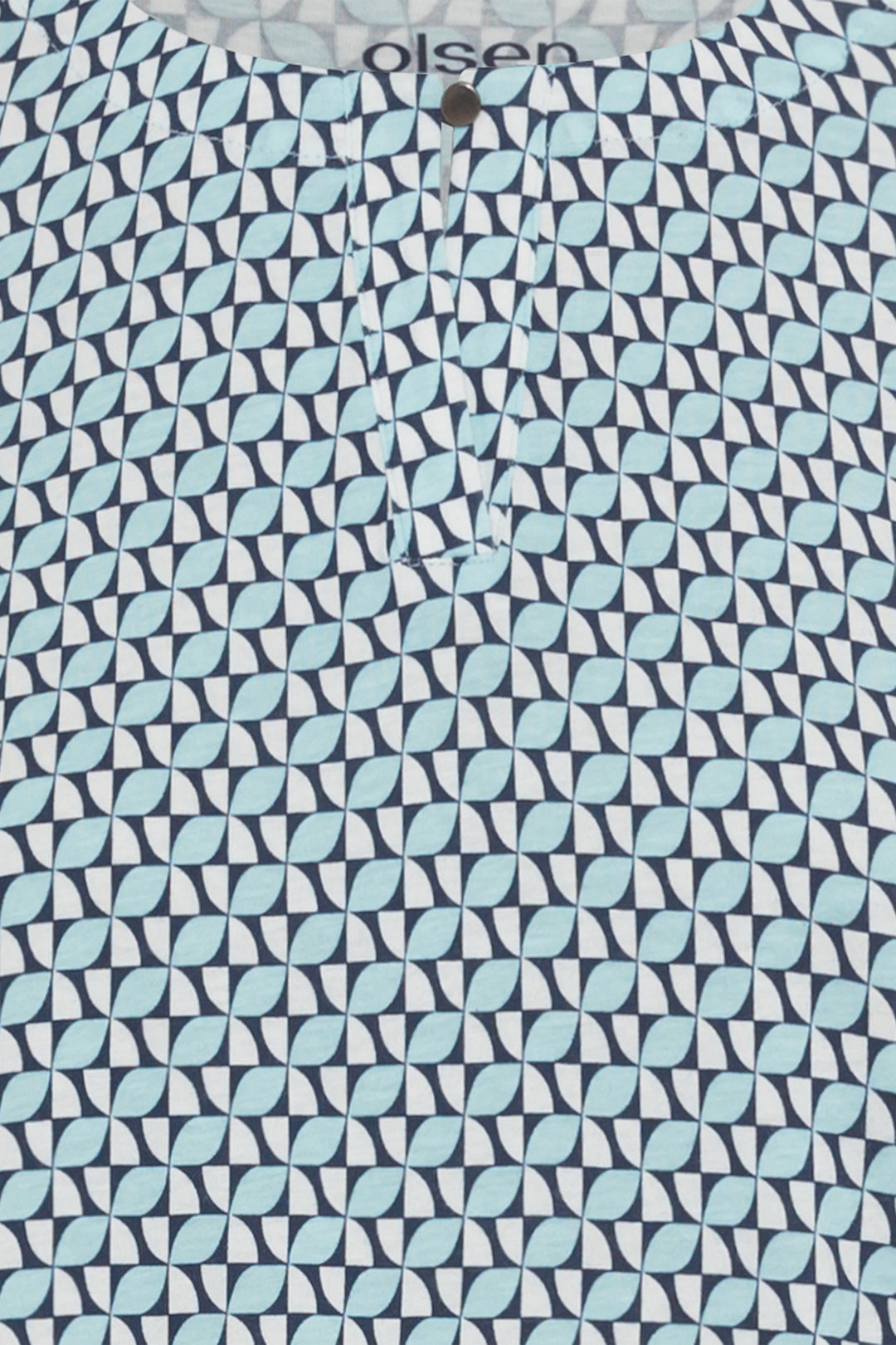 Olsen Top Coast Vibes Pastel Mint Print 11100624 50205 - Experience Boutique