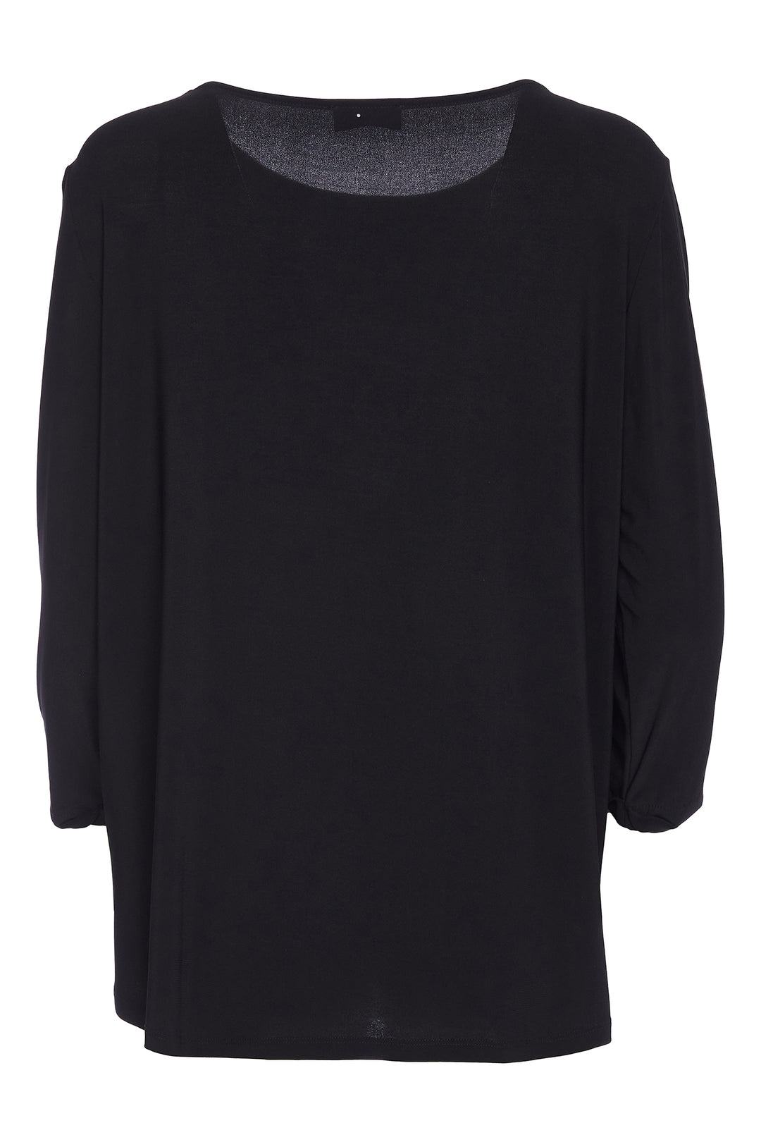 Black long-sleeve dress on a white background