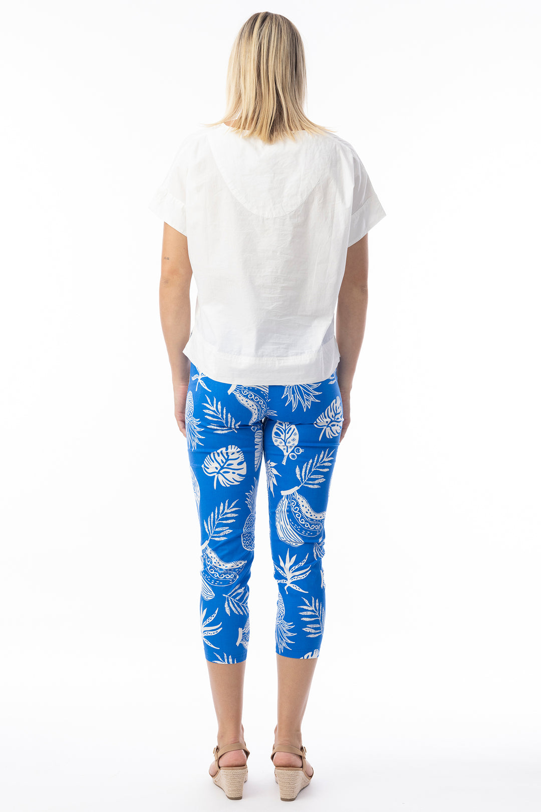 Orientique 16006 Blue Comodoro Print Bangelene Legging Trousers