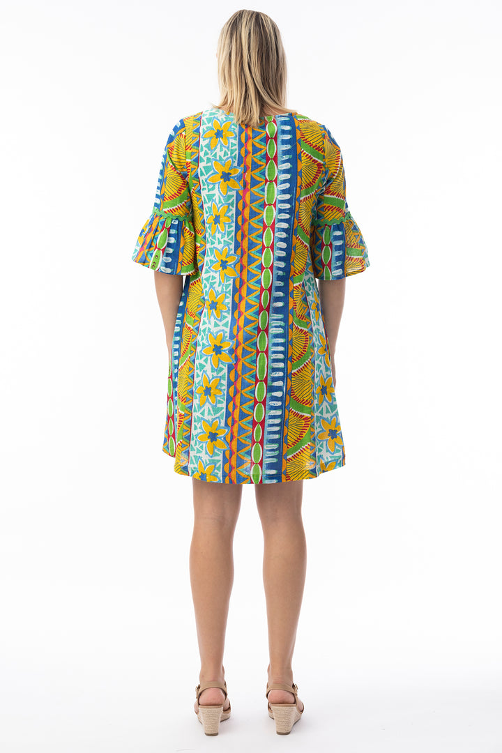 Orientique 40181 Green Ipanema Print Dress