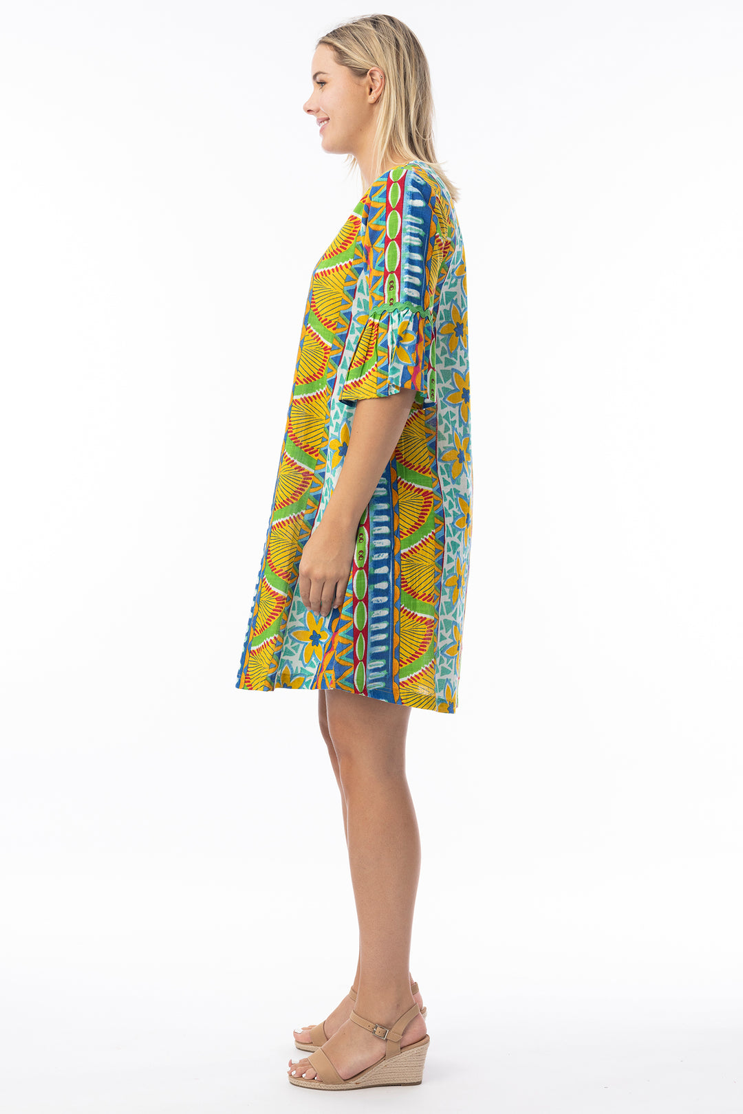 Orientique 40181 Green Ipanema Print Dress