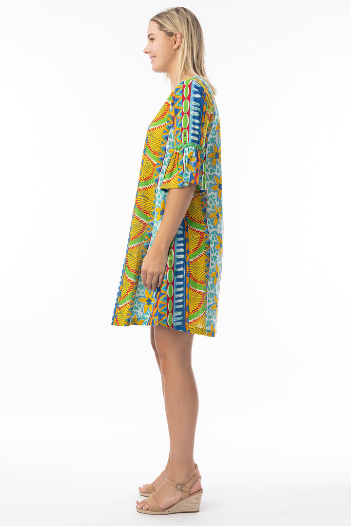 Orientique 40181 Green Ipanema Print Dress