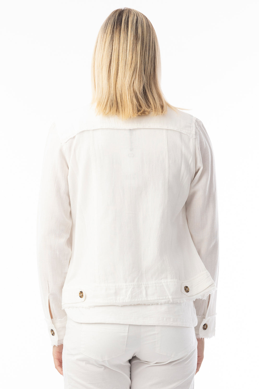 Orientique 62770 White Linen Blend Essentials Jacket