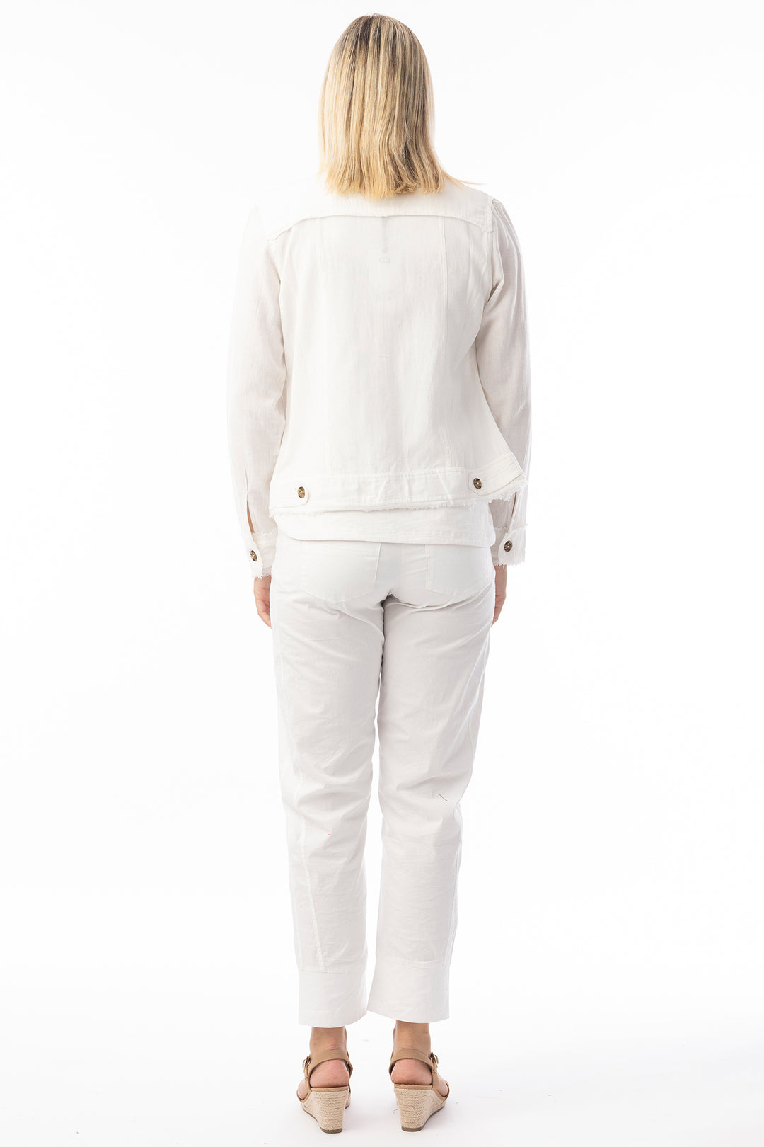 Orientique 62770 White Linen Blend Essentials Jacket