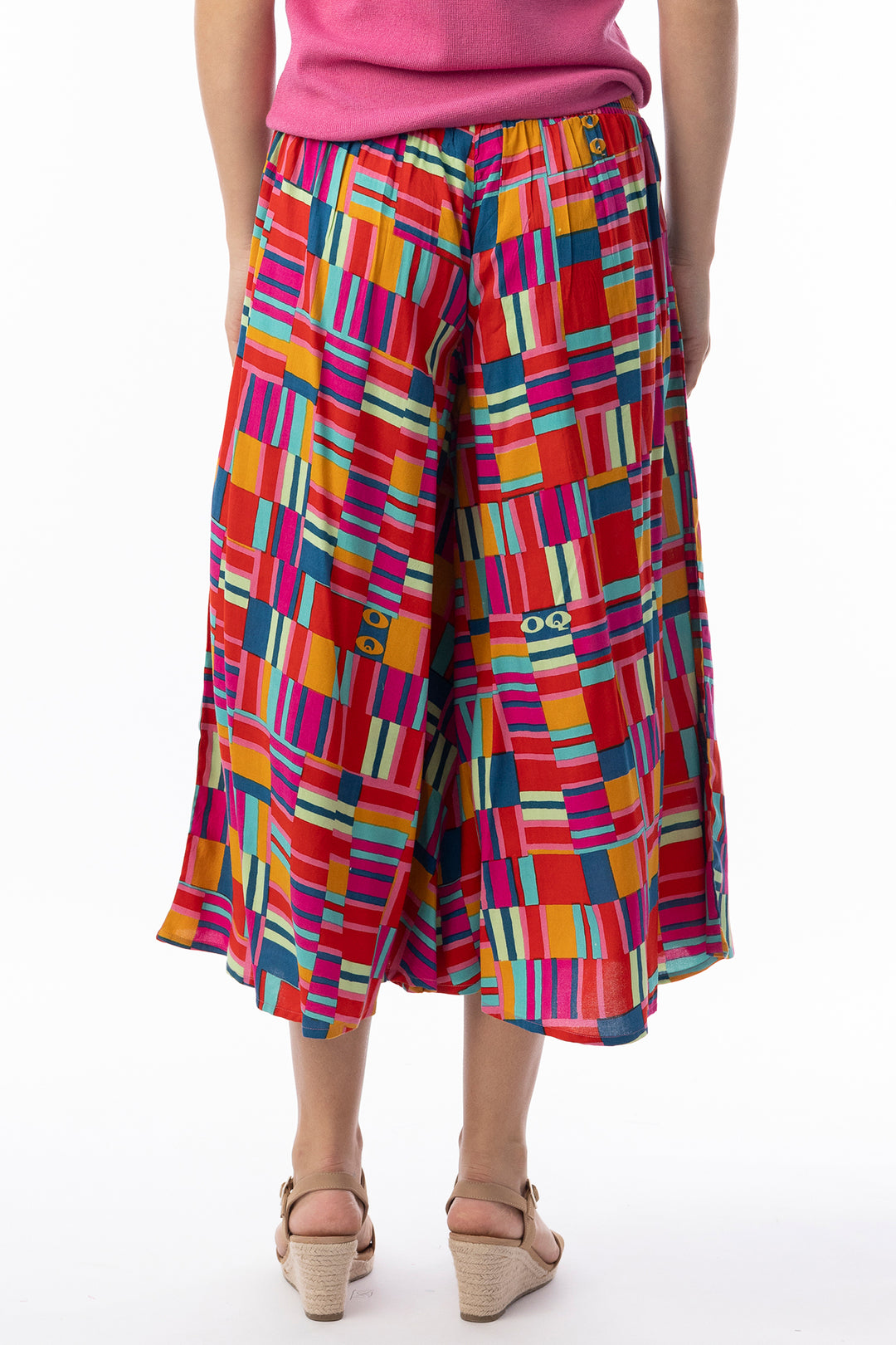 Orientique 76072 Red Peru Print Culotte Trousers