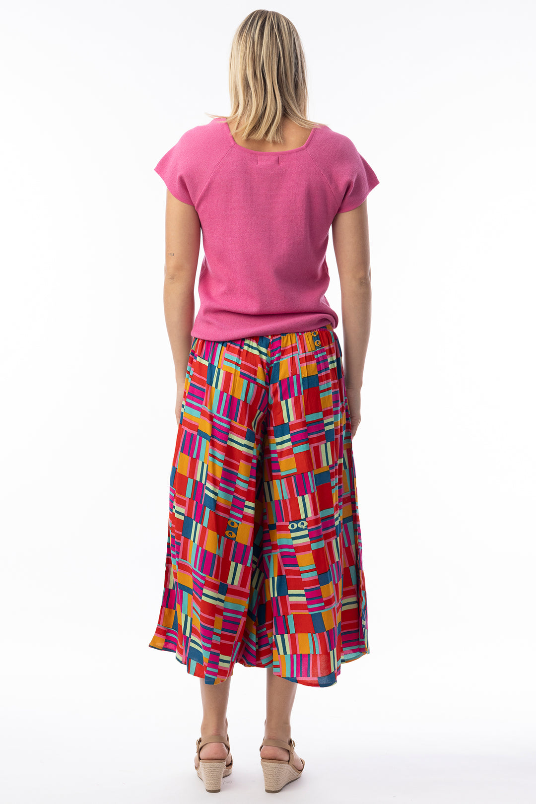 Orientique 76072 Red Peru Print Culotte Trousers