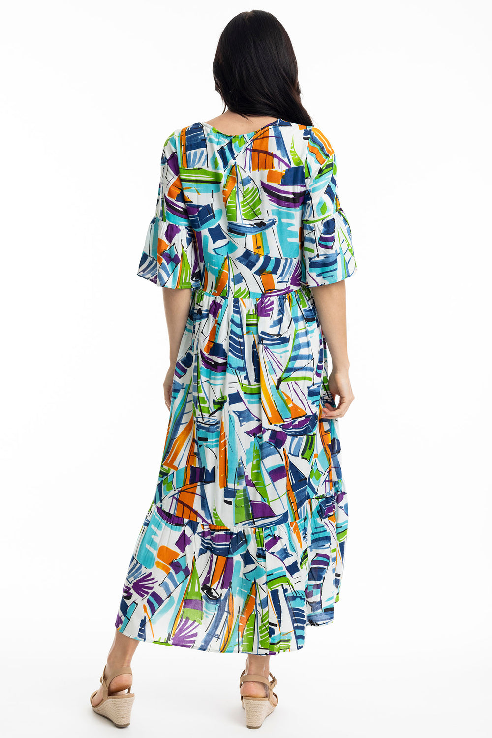Orientique Cannes Print Peak Maxi Dress 40033 - Experience Boutique