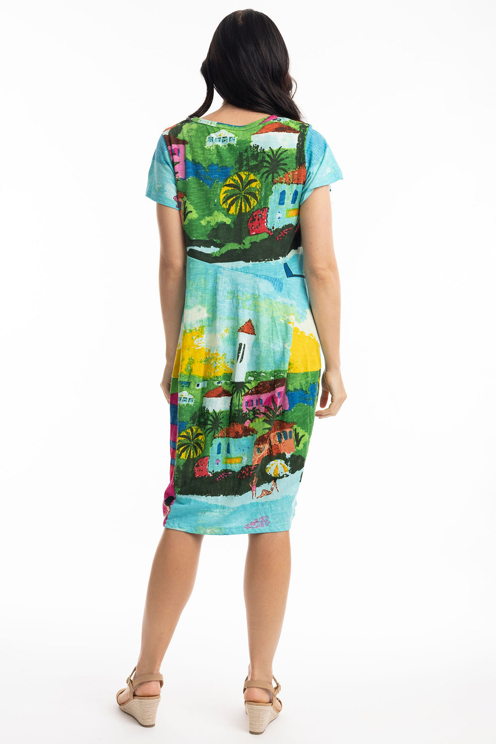 Orientique Caribbean Print Bubble Dress 20055 - Experience Boutique