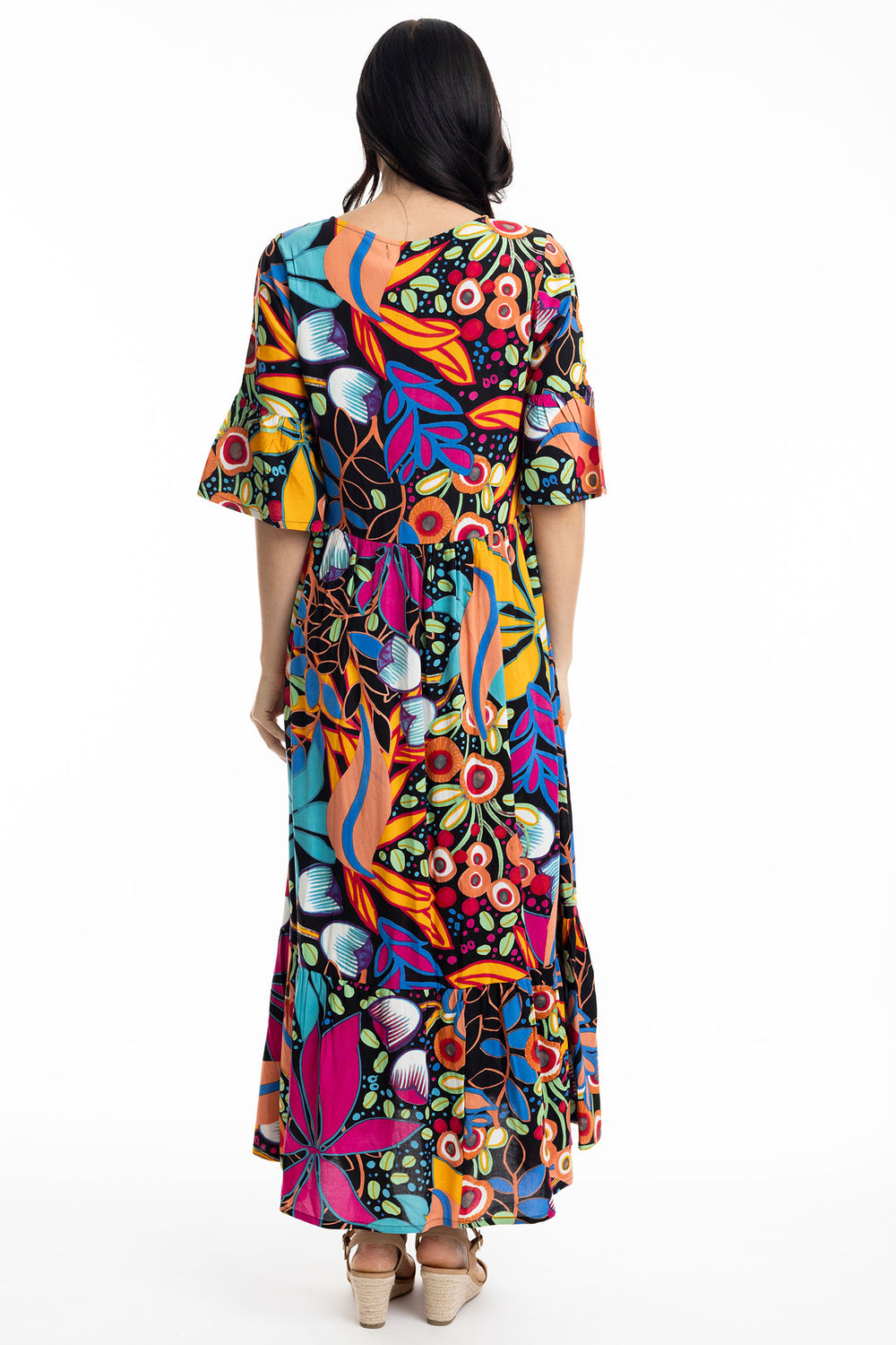 Orientique Copacobana Print Midi Dress 61679 - Experience Boutique