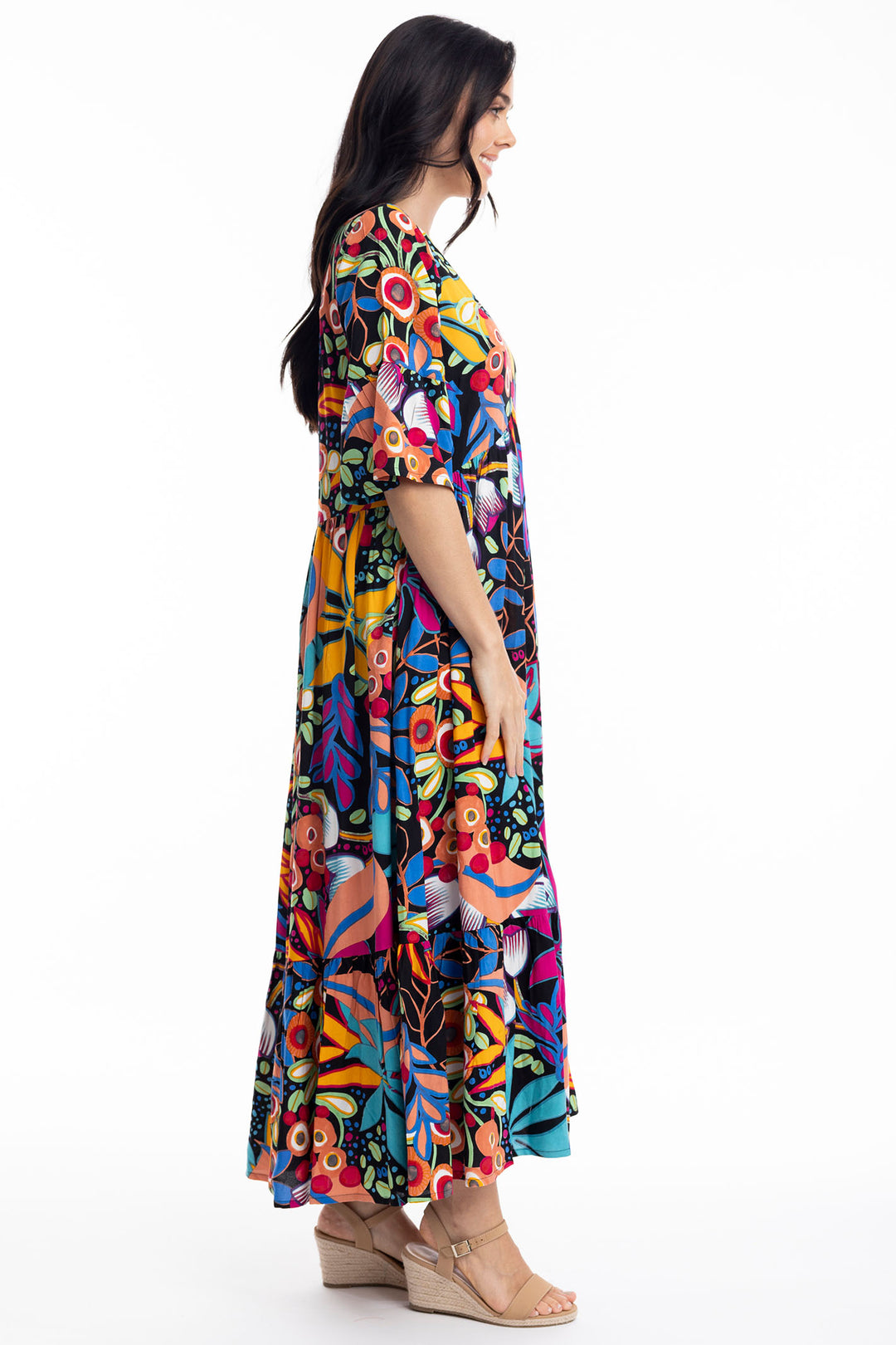 Orientique Copacobana Print Midi Dress 61679 - Experience Boutique