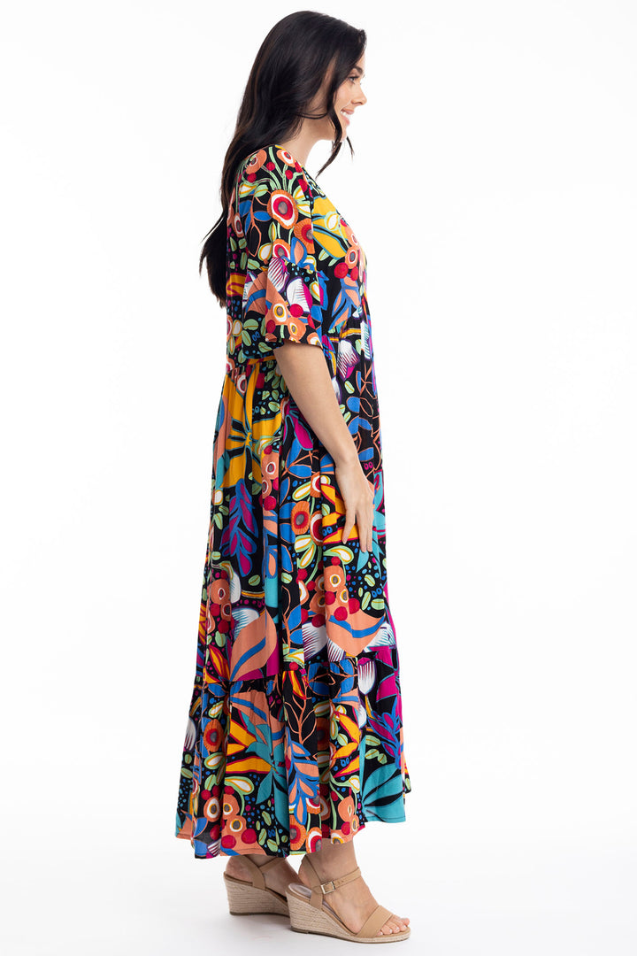 Orientique Copacobana Print Midi Dress 61679 - Experience Boutique