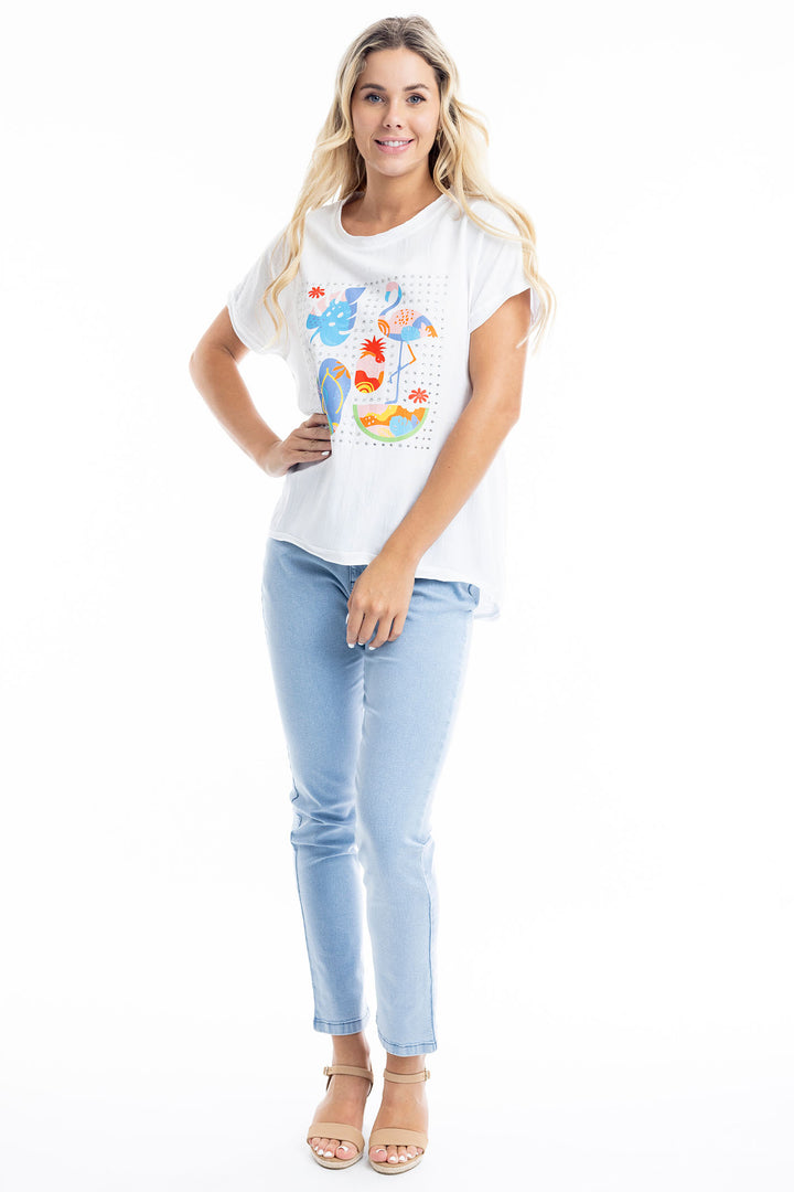 Orientique Embellished Summer Design Top 1280 - Experience Boutique