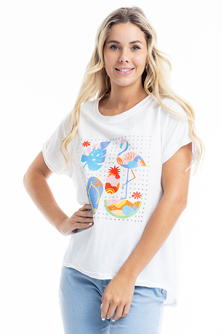 Orientique Embellished Summer Design Top 1280 - Experience Boutique
