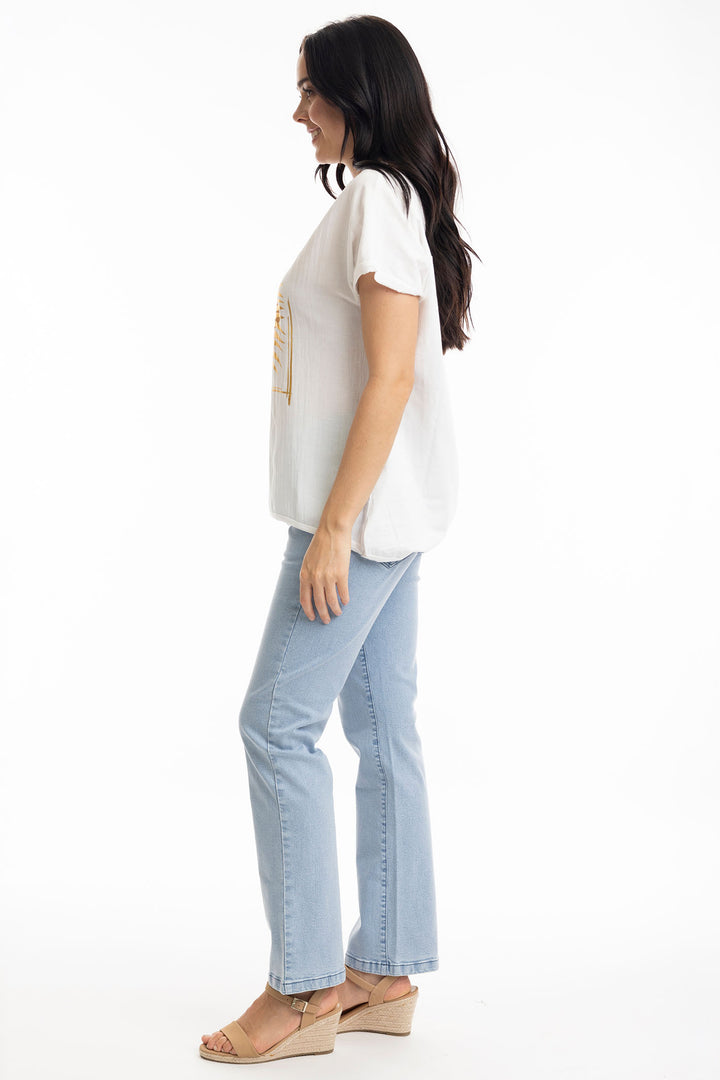 Orientique Gold Leaf Embellished Top 1280 - Experience Botuique