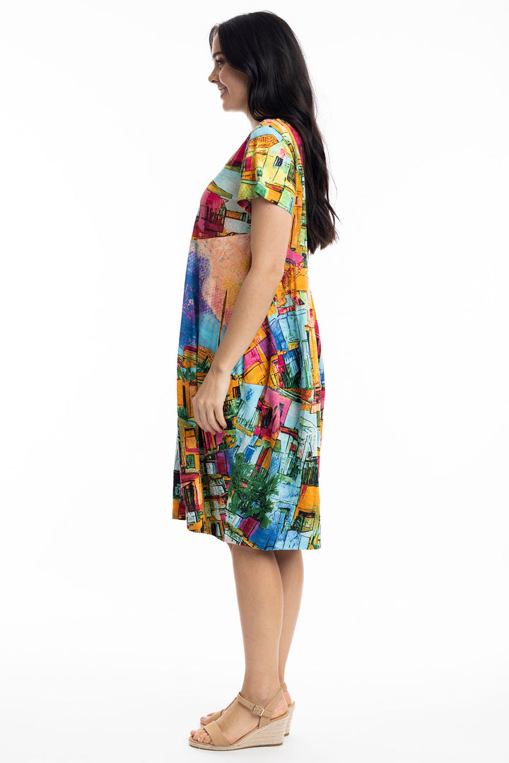 Orientique Havana Print Bubble Dress 20055 - Experience Boutique