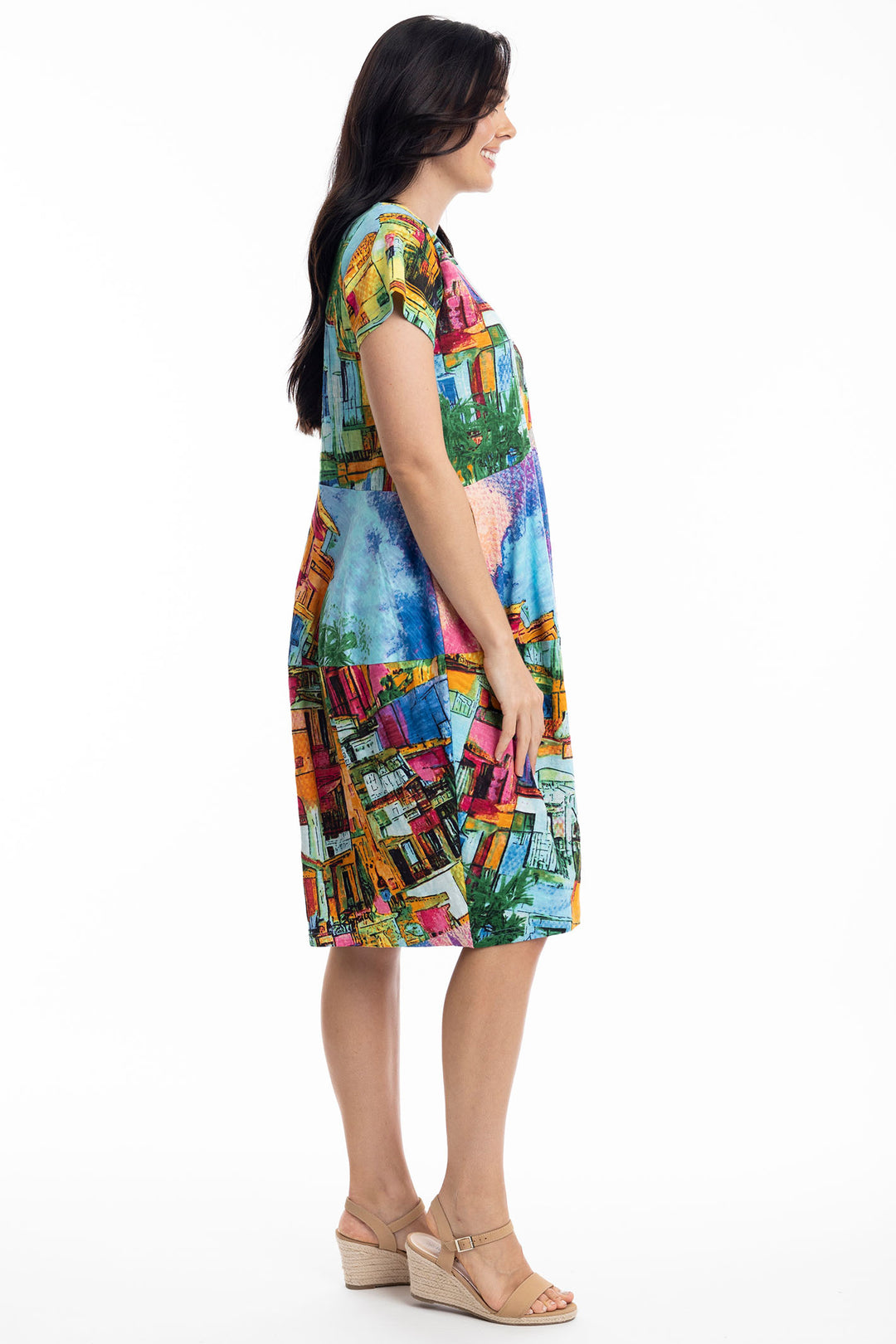 Orientique Havana Print Bubble Dress 20055 - Experience Boutique