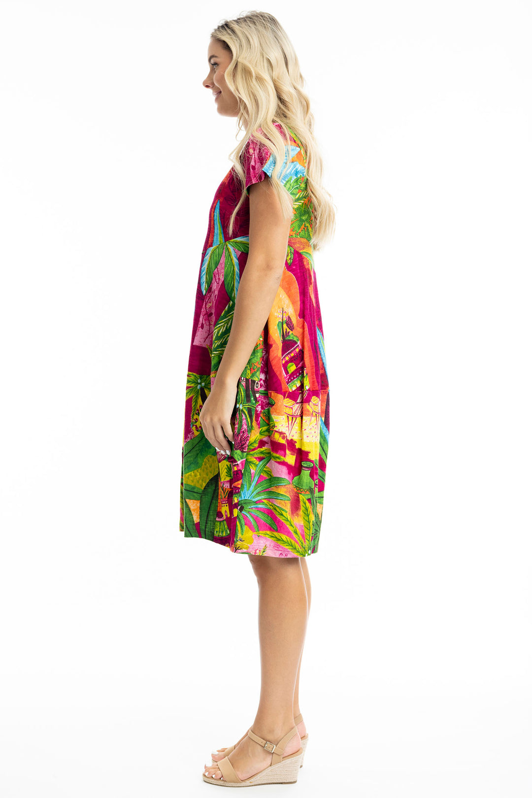 Orientique Marakesh Print Bubble Dress 20055 - Experience Boutique