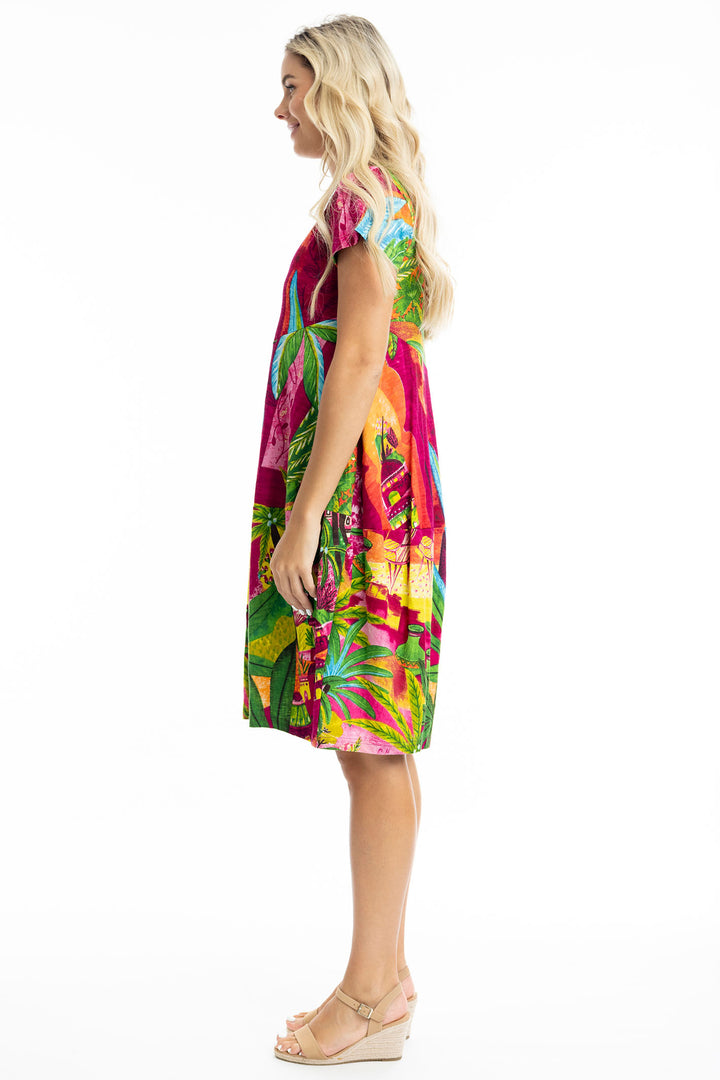 Orientique Marakesh Print Bubble Dress 20055 - Experience Boutique
