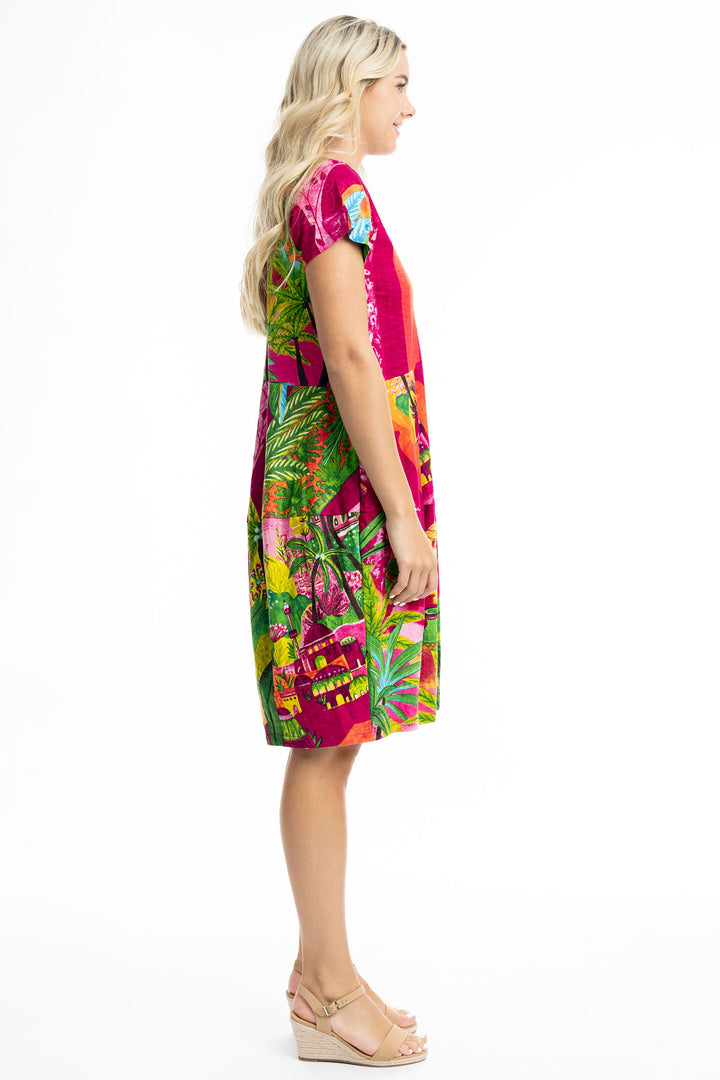 Orientique Marakesh Print Bubble Dress 20055 - Experience Boutique
