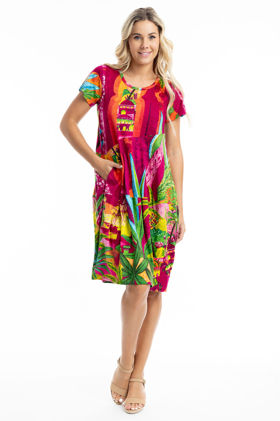 Orientique Marakesh Print Bubble Dress 20055 - Experience Boutique