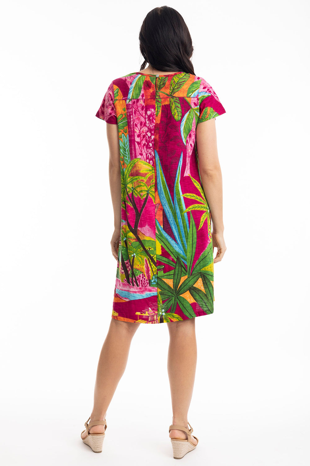Orientique Marakesh Print Contemporary Cotton Dress 20056 - Experience Boutique