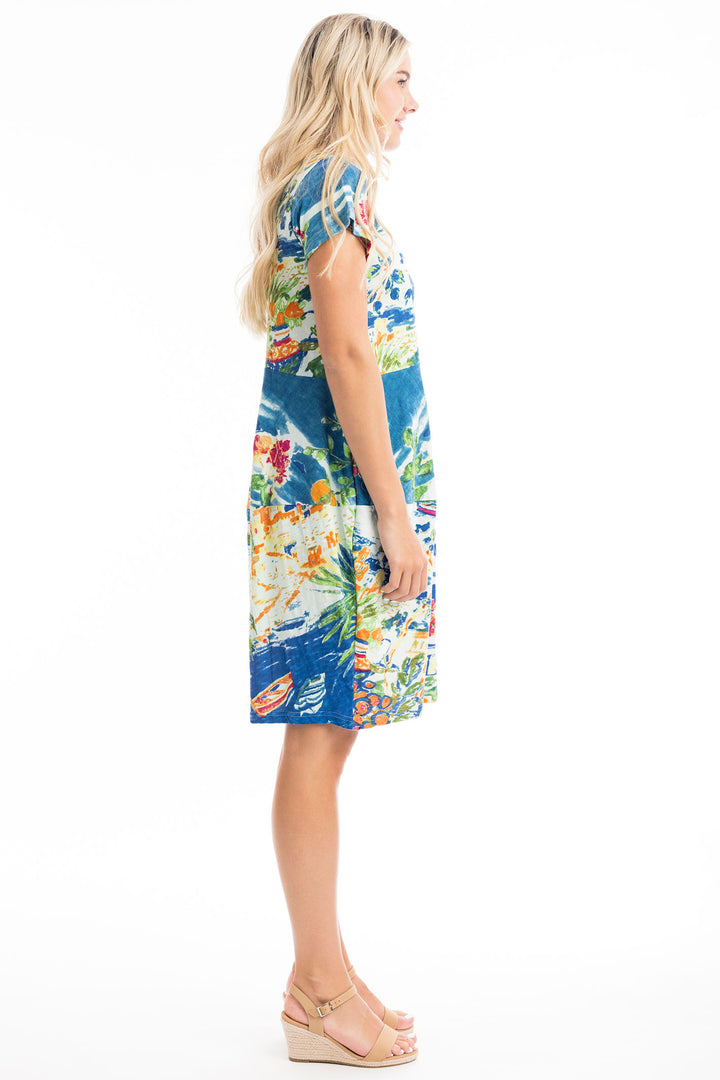 Orientique Positano Print Bubble Dress 20055 - Experience Boutique