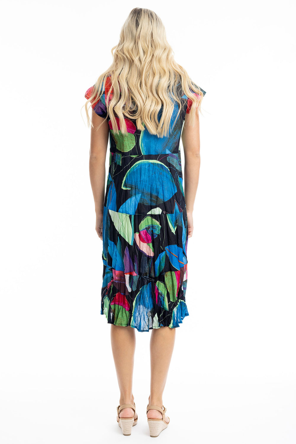 Orientique Seychelles Print Bias Front Pocket Dress 91004 - Experience Boutique