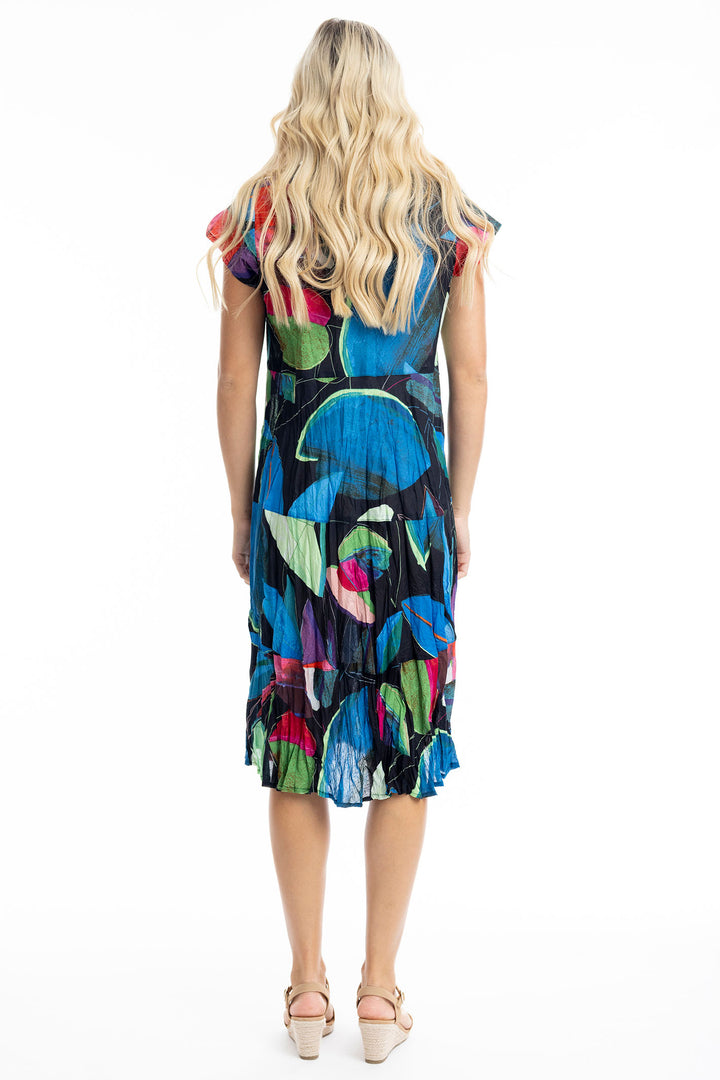 Orientique Seychelles Print Bias Front Pocket Dress 91004 - Experience Boutique