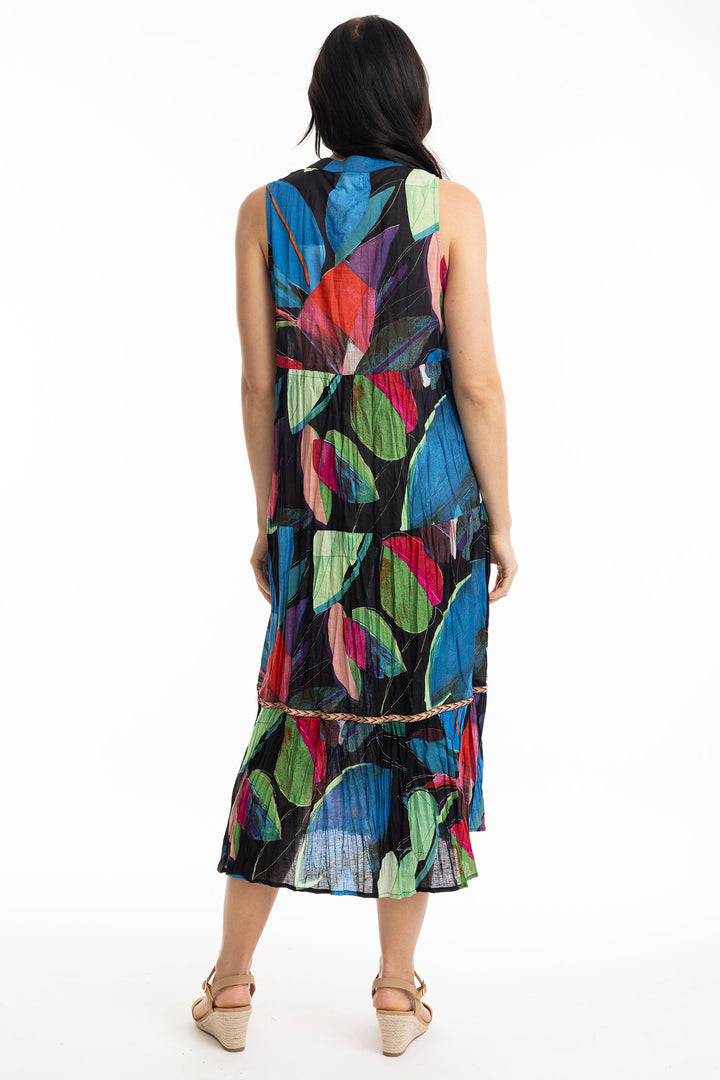 Orientique Seychelles Print Boho Sleeveless Dress 91003 - Experience Boutique