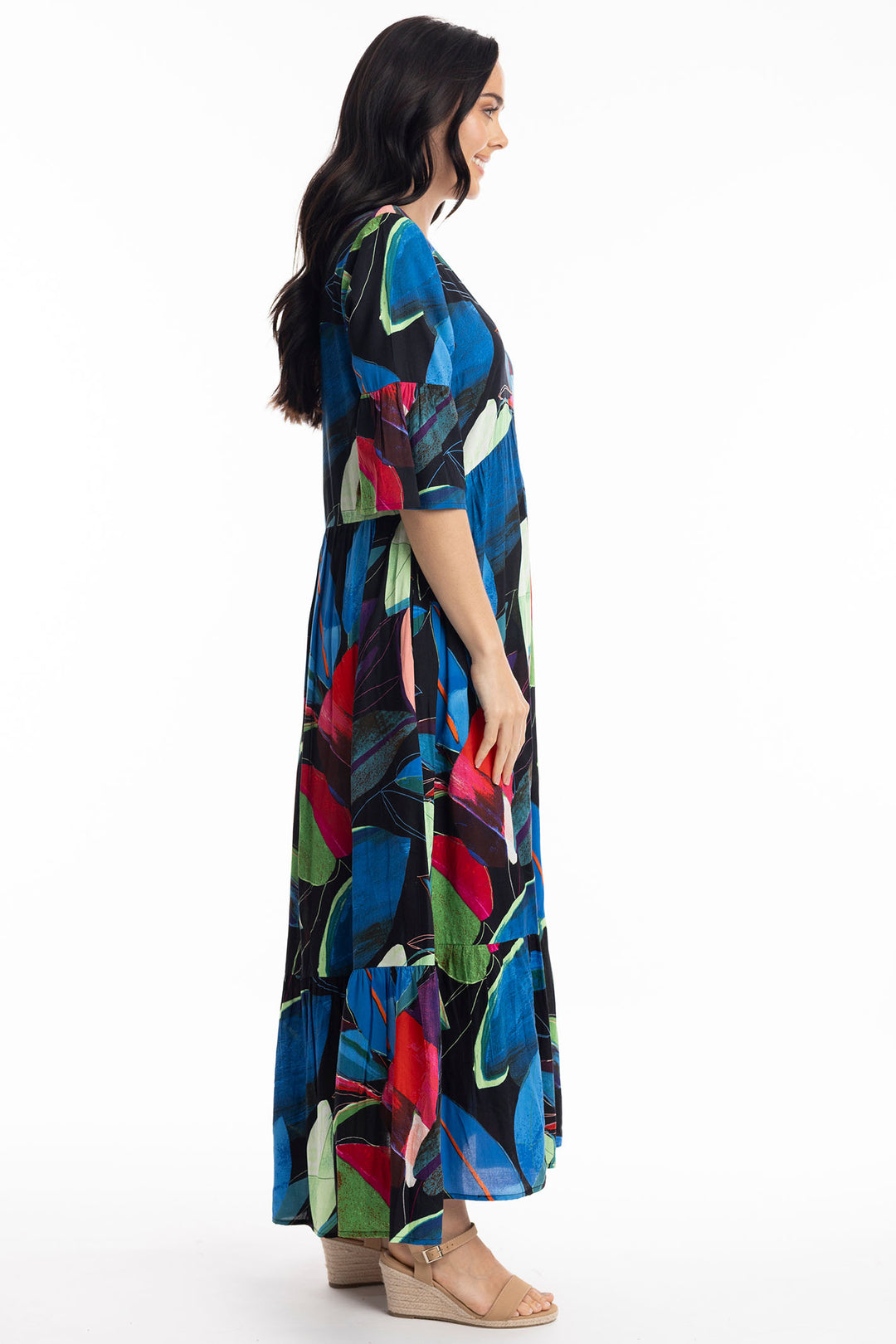 Orientique Seychelles Print Midi Dress 91007 - Experience Boutique