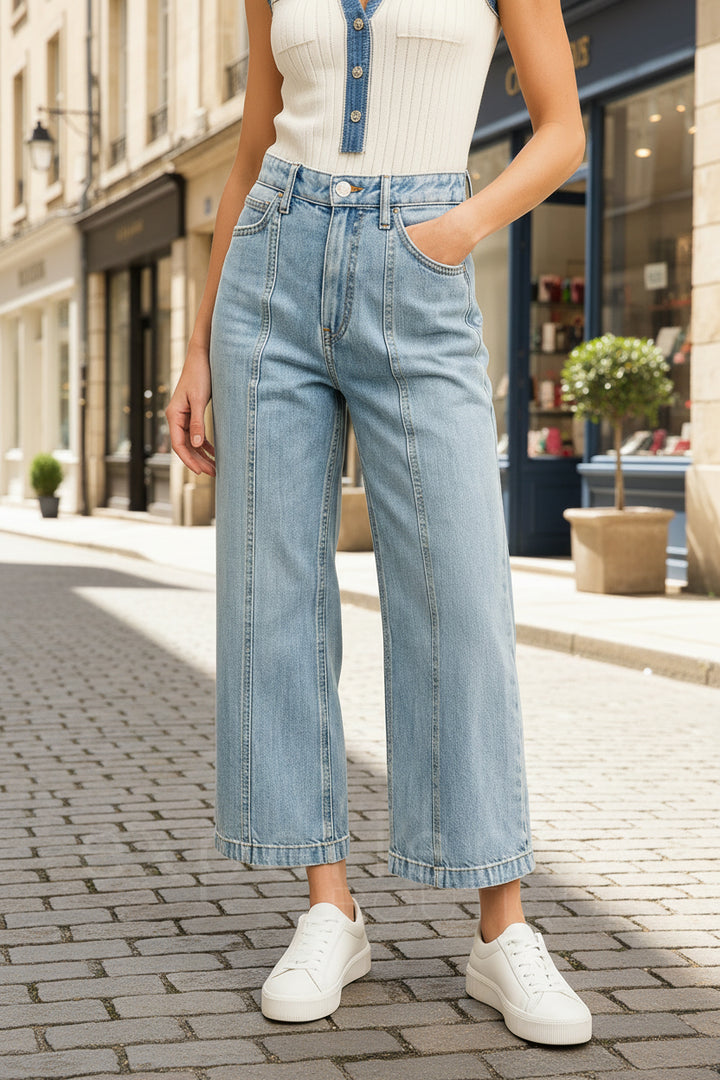 Orly 261315 Light Denim Straight Leg Cropped Jeans