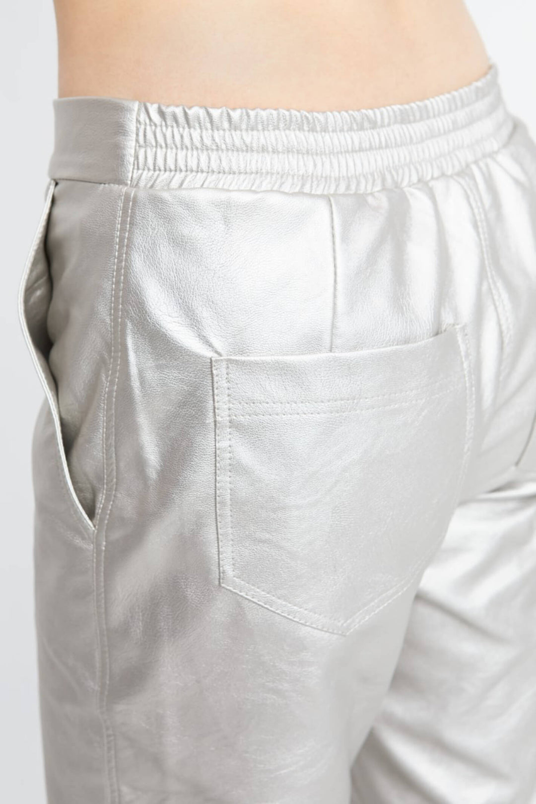 Ozai N Ku 744 103 Silver Gloss Trousers - Experience Boutique