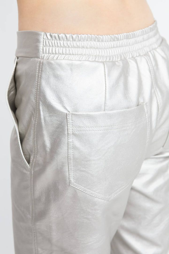 Ozai N Ku 744 103 Silver Gloss Trousers - Experience Boutique