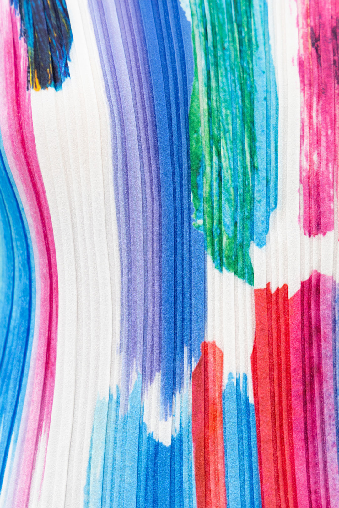Passioni 19191 Multicolour Brushstroke Print Pleated Top