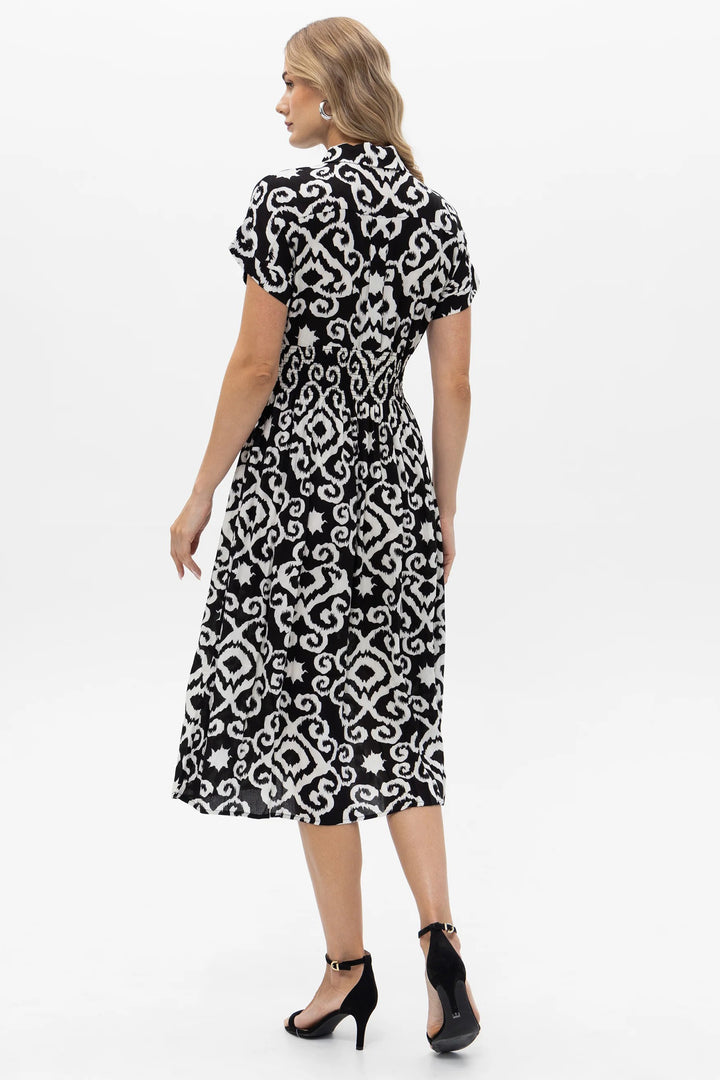 Passioni 19199 Black Print Dress