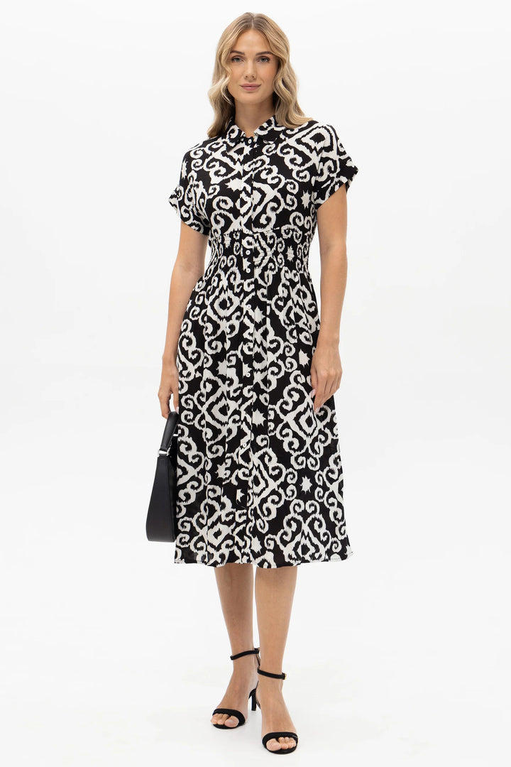 Passioni 19199 Black Print Dress