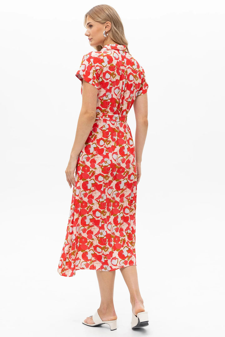 Passioni 19203 Pink Print Dress