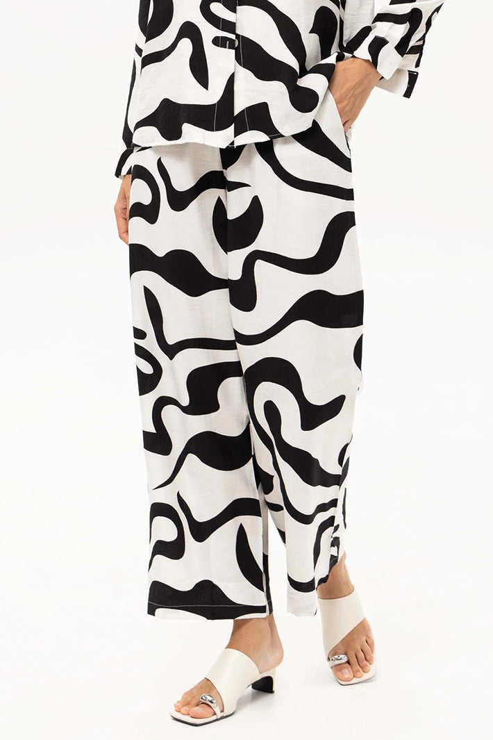 Passioni 19210 Black Print Trousers