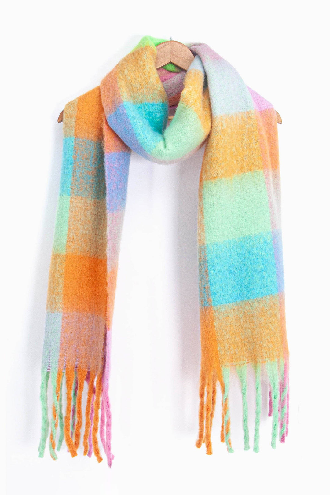 Pastel Square Colour Block Scarf
