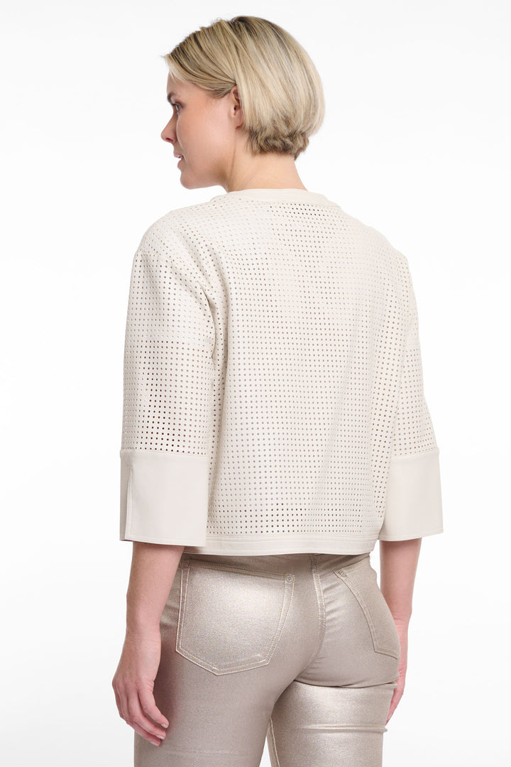 Rino & Pelle Abou Jacket Perforated Faux Leather Birch Cream 7502521 - Experience Boutique