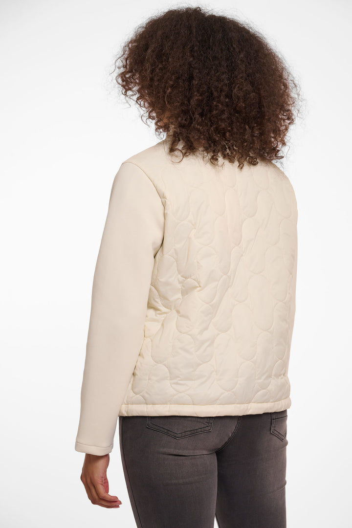 Rino & Pelle Jeltje Jacket Light Quilt Scuba Sleeves Birch Cream 7002521 - Experience Boutique