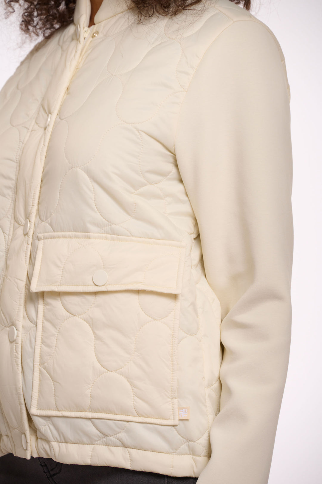 Rino & Pelle Jeltje Jacket Light Quilt Scuba Sleeves Birch Cream 7002521