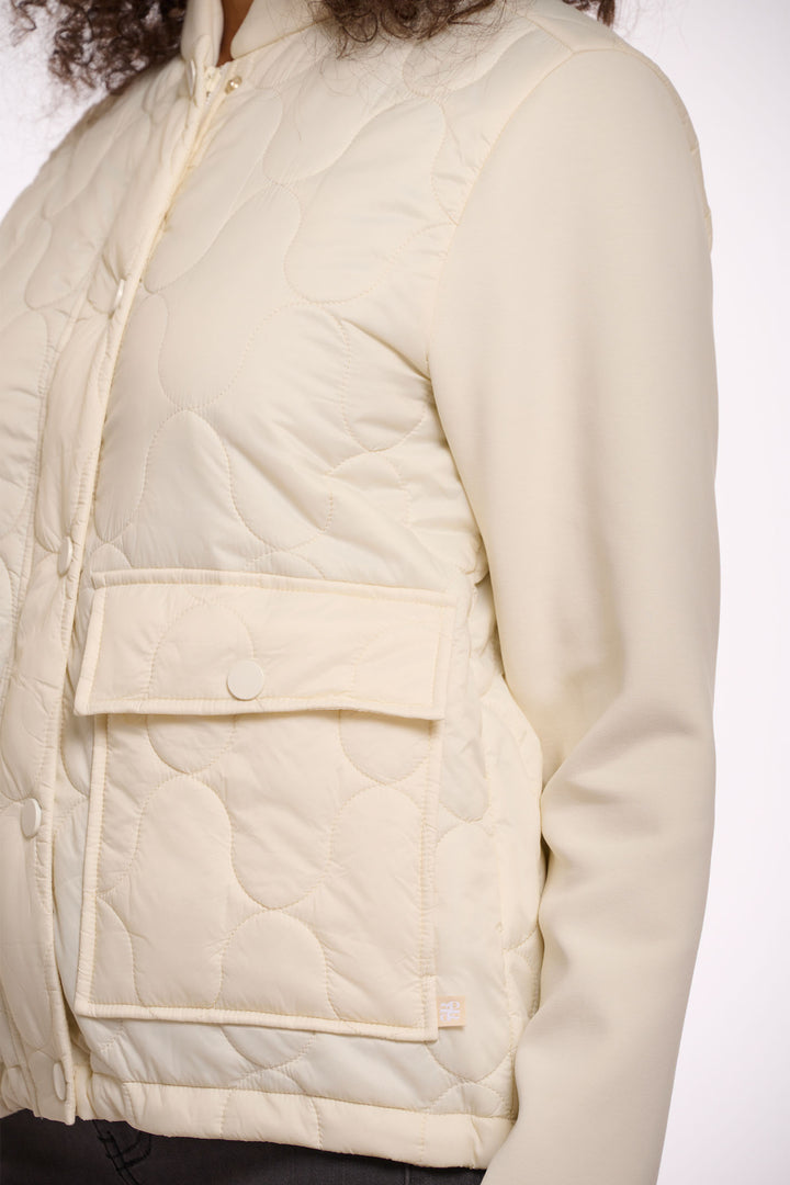 Rino & Pelle Jeltje Jacket Light Quilt Scuba Sleeves Birch Cream 7002521